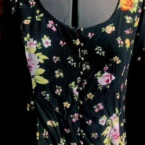 babydoll corset lace back floral dress